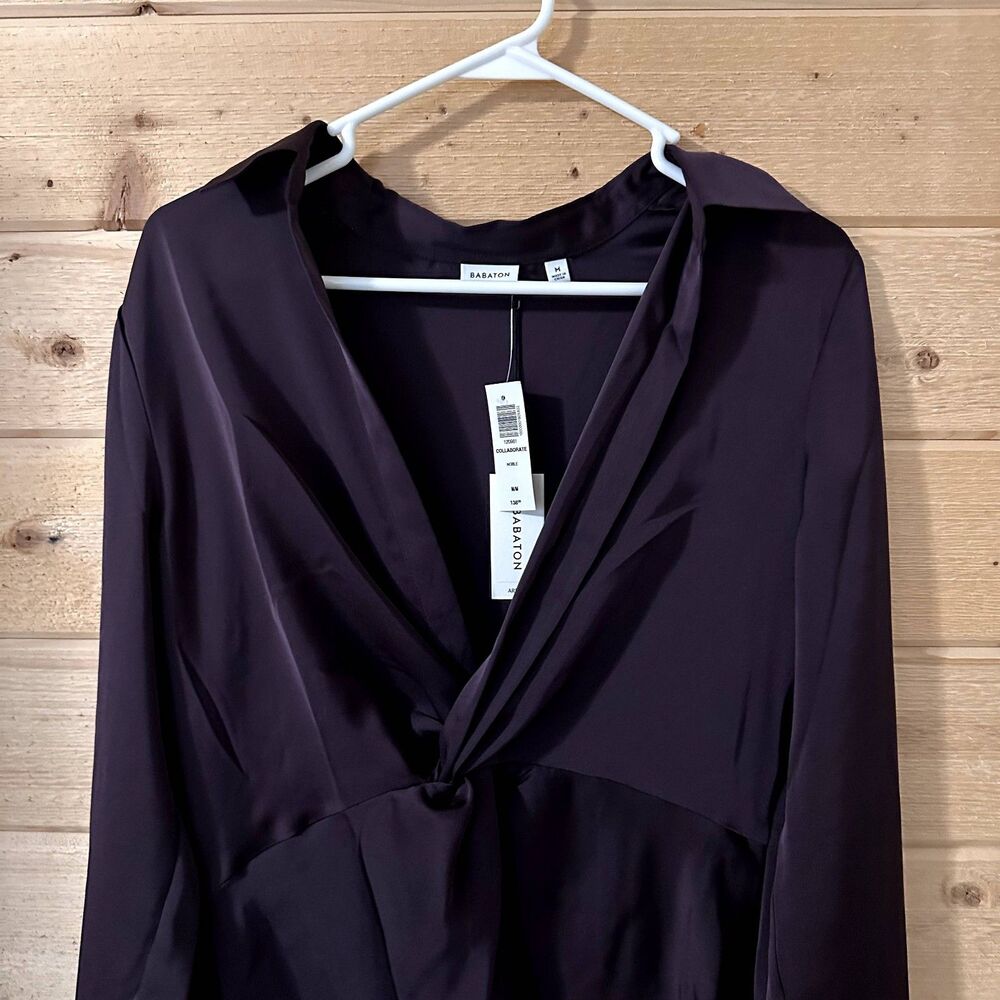 Aritzia Babaton Collaborate Satin Dress in Noble NWT - Picture 10 of 12